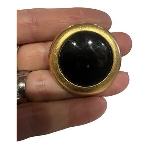 Yves St Laurent Gold and Black Earring - Single Clip on Earing